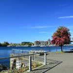 Landscape image of park and waterway in Victoria